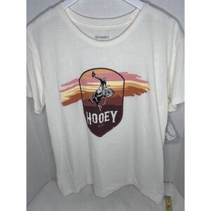 Hooey women's‎ Graphic TeeXL Western  buckin Horse logo cotton NWT America